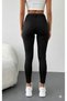 Women's High-Waisted Skinny Black Power Lycra Slim Leg Jeans - 2