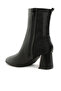 Women Mesh Detail Pointy Ankle Boots in Black - 3
