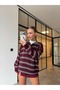 Polo Neck Bordo Striped Sweater - 3