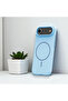VelvetMag Microfiber Case for Apple iPhone Air, Wireless Charging, Blue - 2