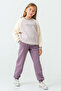 Girl's Calm Mood Printed 3 Thread Thick Winter Tracksuit Set Ak4209
