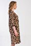 Women's Capri Sleeve Leopard Pattern Zippered Home Dress C0T0N3305 - 2