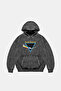 Pink Floyd V2 Printed Oversize Unisex Washable Black Hoodie - 2