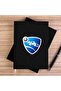 دفتر ملاحظات من القماش بدون خطوط باللون الأسود من Rocket League Emblem