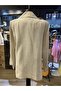 Women's Ecru Front Embroidered Lined Cotton Blazer Jacket - 4