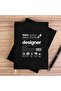 Designer Black Unlined Canvas Notebook
