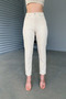 A10404851 Trend Pamella Beige High-Waisted Mom Fit Jeans - 3