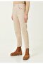 A10545449 High Waist Beige Mom Jeans Lycra Stretch Denim Pants - 2