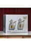 Vacuum Flask Set Plastic Push Button 0.7 L + 1 L Silver & Gold - 6