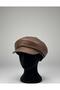 Women's Genuine Leather Cap Hat Tan Color - 4
