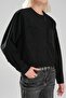 Women's Faux Leather Crew Neck Design Jacket - 3