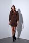 Brown Metal Button Women's Knitwear Cardigan
