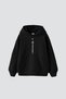 Her Guardian Printed Oversize Unisex Black Hoodie - 2