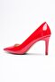 Women's Patent Leather Heeled Shoes 8 cm Pointed Toe Red Carmira - 4