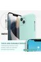 iPhone 14 Plus Flippy Liquid Silicone Case with Microfiber Interior - Light Cyan - 3