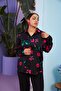 قميص ساتان كبير الحجم بنقشة زهور من GAMZE MODA - 6