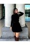 Women's Long Sleeve Turtleneck Loose Condo Acrylic Dress - 6