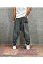 Anthracite Bohemian Baggy Pants with Elastic Waist - 2