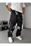 Black Leaf Patterned Baggy Tracksuit Hm-0015 - 2