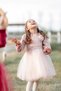 Rosa Velvet Puffy Tulle Girl's Dress Pink