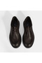 Men's Brown Lace-Up Leather Classic Shoes - 7