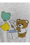 بذلة أطفال قطنية مطبوعة بتصميم دمية الدب - بأكمام طويلة ومريحة - 3
