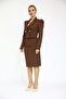 Shirt Collar Short Jacket & Plain Tight Skirt - Chestnut - 1057540 - 5