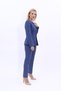 V-Neck Hooded Classic Jacket & Skinny Leg Trousers - Indigo - 1041510 - 3