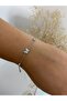 Minimal Steel Bracelet with Zircon Detail
