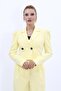 Men's Collared Drape Sleeve Short Jacket-Yellow - 1057100 - 4