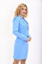 Men's Collared Drape Sleeve Short Jacket - Sky Blue - 1057100 - 3