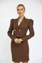 Men's Collared Drape Sleeve Short Jacket - Chestnut - 1057100 - 5