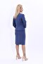 Zero Neckline Plain Short Jacket & Plain Tight Skirt - Indigo - 1015540 - 4