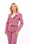 Shirt Collar Short Jacket-Rose - 1055100 - 5