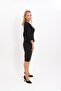 Zero Neckline Plain Short Jacket & Plain Tight Skirt - Black - 1015540 - 5