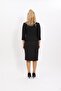 Zero Neckline Plain Short Jacket & Plain Tight Skirt - Black - 1015540 - 4