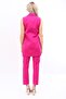 Single Button Casual Vest & Piped Leg Trousers Set - Fuchsia - 1519510 - 4