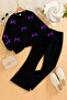 Bow Detailed Leggings Top and Bottom Girl Set
