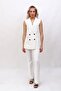 Blazer Vest & Spanish-Cut Trousers-White - 1523530 - 2