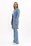 Shawl Collar Long Jacket & Spanish Flare Trousers-Navy - 1001530 - 5