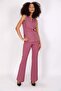 Long Classic Vest & Spanish Flare Pants Set-Rose - 1516530 - 2