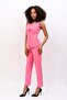 Buttoned Vest & Piped Leg Trousers Set-Pink - 1511510 - 5
