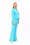 Buttoned Mini Jacket & Flared Trousers Set - Turquoise - 1010530 - 3
