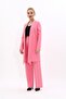 Shawl Collar Long Jacket & Wide Leg Trousers-Pink - 1001520 - 3