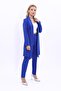 Japanese Jacket & Pipe Leg Trousers Set-cobalt blue