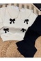 Cream Top with Ribbon Detail and Spanish Flare Bottoms Set - 2