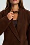 Bronte Shoulder Detail Brown Blazer - 6