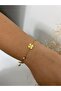 Zircon Clover Model Steel Bracelet