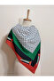 Women Men Pashmina Palestine Black Keffiyeh Model Square Pashmina 100 X 100 Cm-Ayn2408