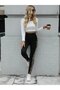 Women's high-waisted leopard print scuba leggings with pocket detail - 3